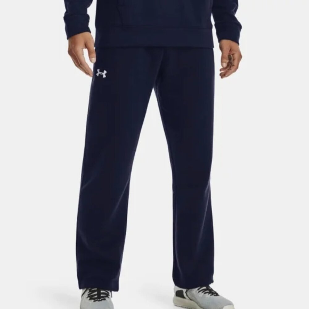 Under Armour Rival Fleece Pants Straight Leg Men's 4XL TALL Midnight Navy NWT